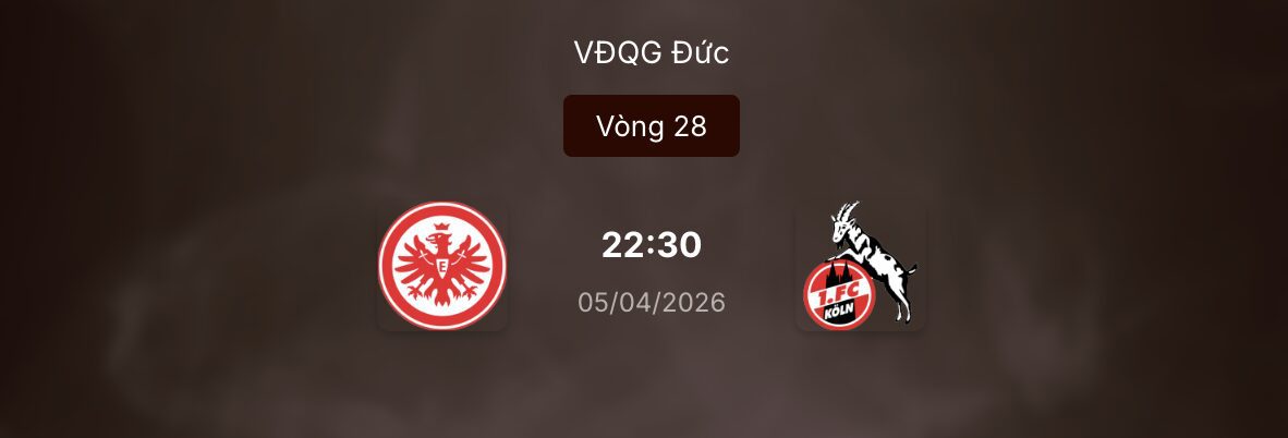 Dự đoán trận đấu Frankfurt vs Cologne 22h30 ngày 5/4