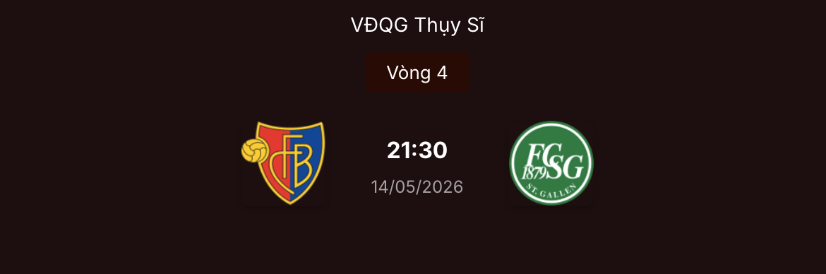 Dự đoán kèo bóng đá: Basel vs St. Gallen 21h30 ngày 14/5
