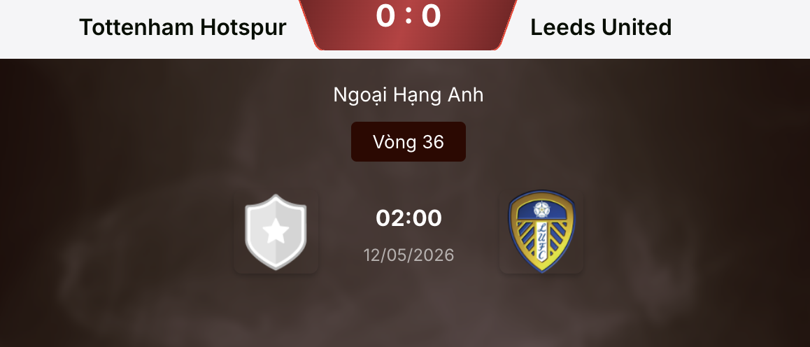 Nhận định trận đấu: Tottenham vs Leeds 2h ngày 12/5